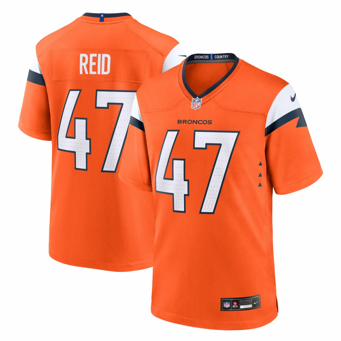 Nike Karene Reid Denver Broncos Team Game Jersey Orange
