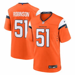 Nike Que Robinson Denver Broncos Team Game Jersey Orange