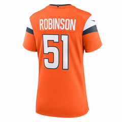 Nike Que Robinson Denver Broncos Women's Team Game Jersey Orange