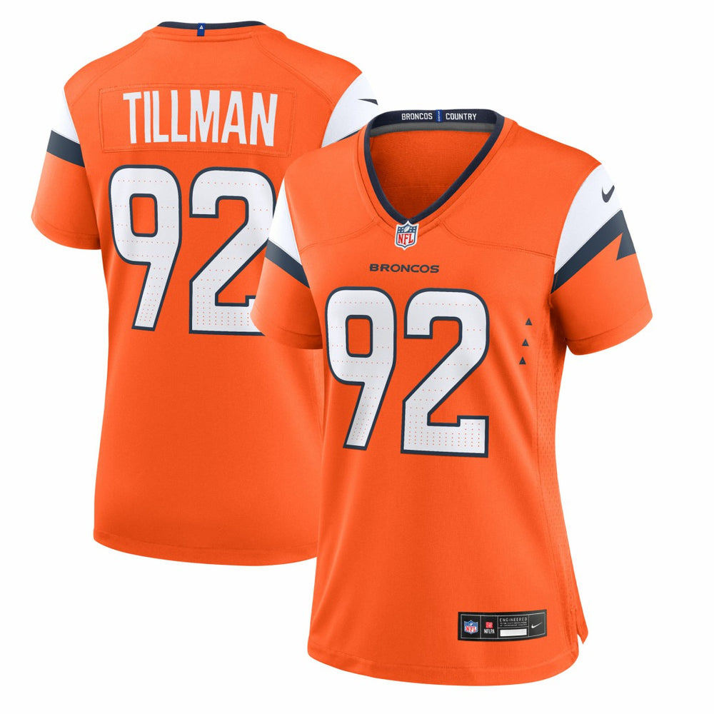 Nike Dondrea Tillman Denver Broncos Women's Team Game Jersey Orange