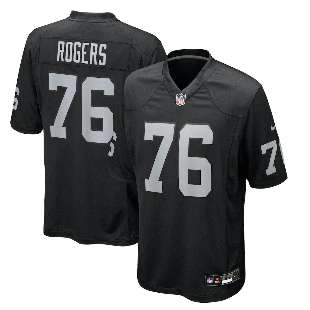 Nike Caleb Rogers Las Vegas Raiders Team Game Jersey Black