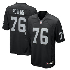 Nike Caleb Rogers Las Vegas Raiders Team Game Jersey Black