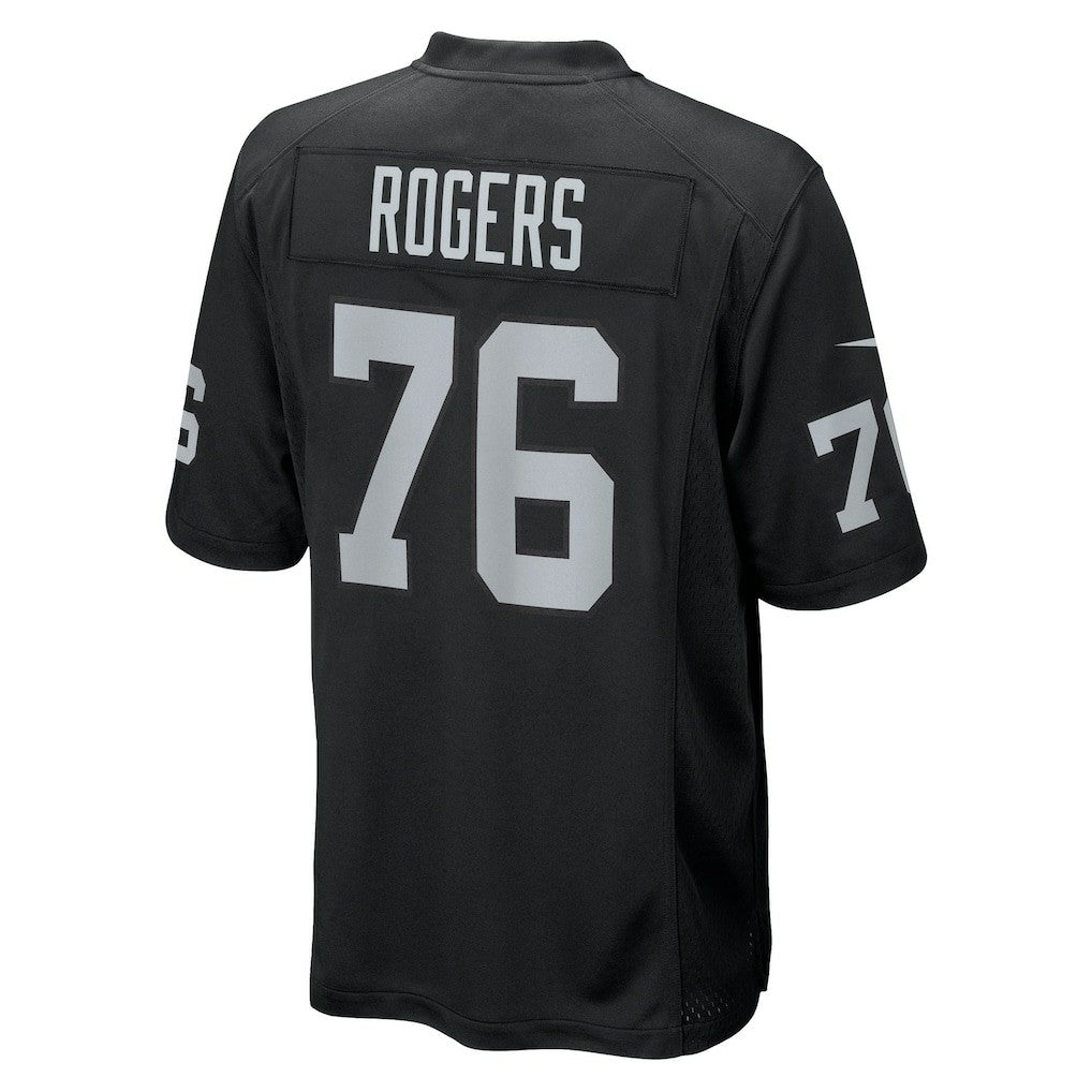 Nike Caleb Rogers Las Vegas Raiders Team Game Jersey Black