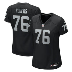Nike Caleb Rogers Las Vegas Raiders Women's Team Game Jersey Black