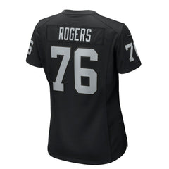 Nike Caleb Rogers Las Vegas Raiders Women's Team Game Jersey Black