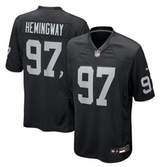 Nike Tonka Hemingway Las Vegas Raiders Team Game Jersey Black