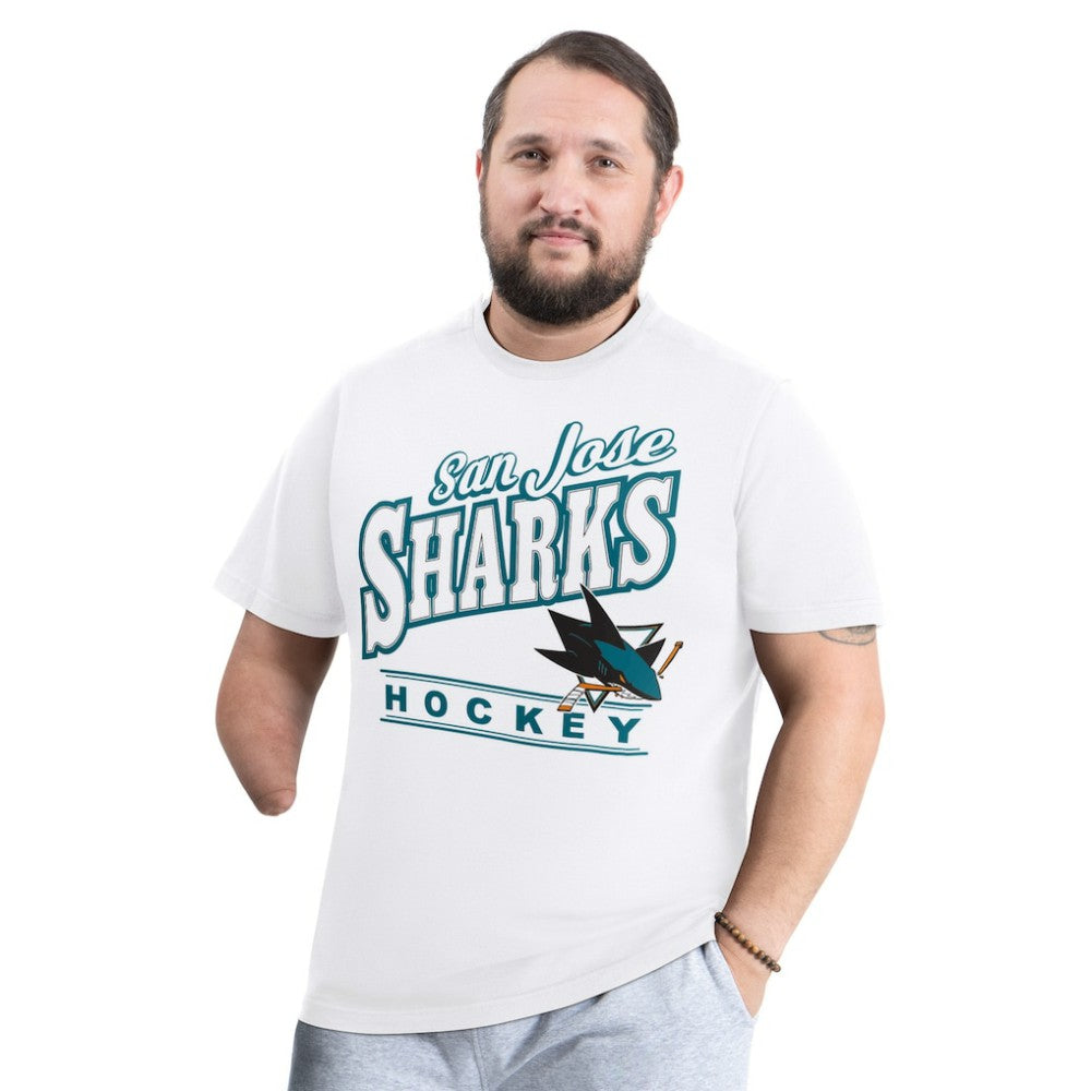 San Jose Sharks G-III Sports by Carl Banks Adaptive Headliner T-Shirt - White - NHL 203480337