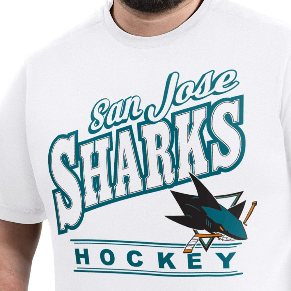 San Jose Sharks G-III Sports by Carl Banks Adaptive Headliner T-Shirt - White - NHL 203480337