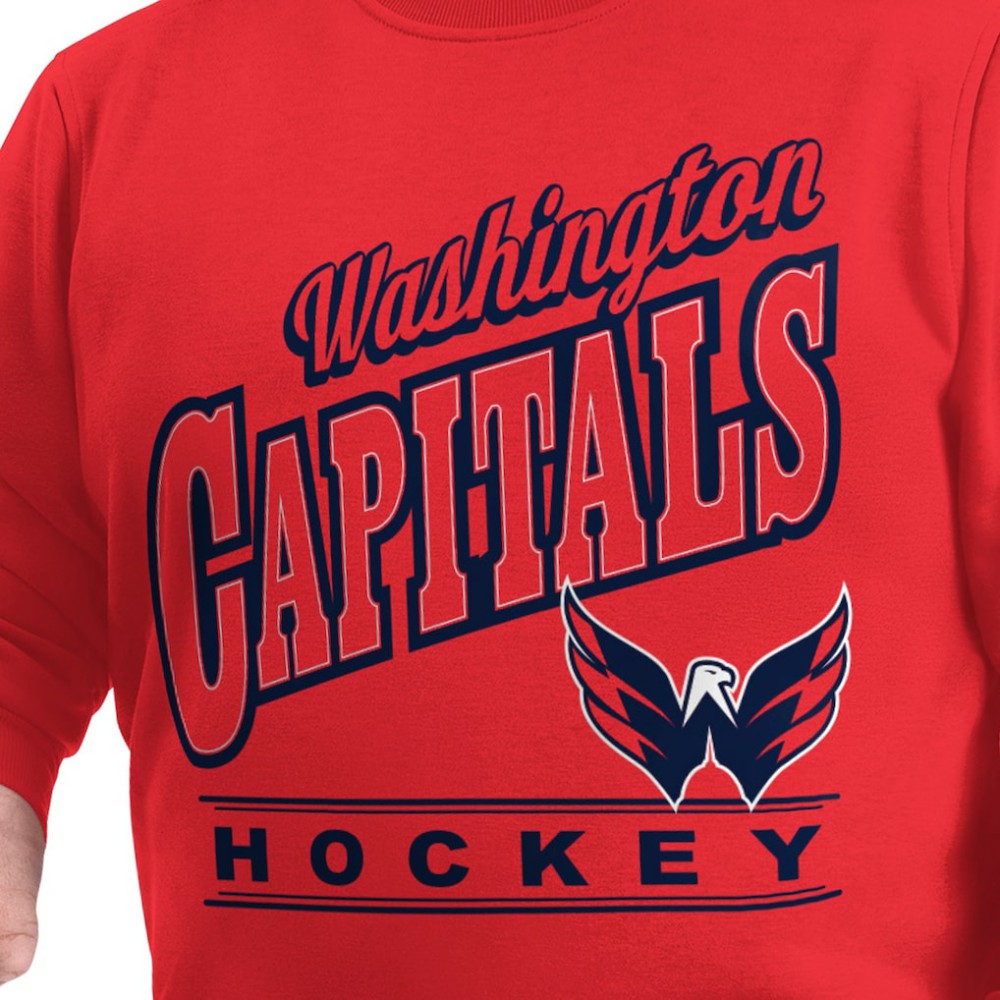 Washington Capitals G-III Sports by Carl Banks Adaptive Headliner Fleece Sweatshirt - Red - NHL 203480347