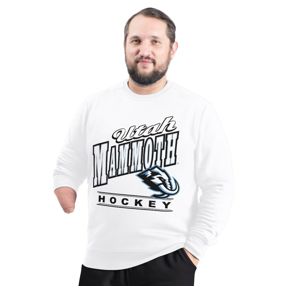 Utah Mammoth G-III Sports by Carl Banks Adaptive Headliner Fleece Sweatshirt - White - NHL 203480349