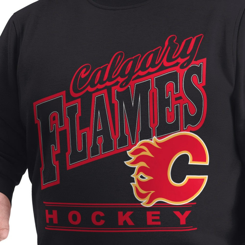 Calgary Flames G-III Sports by Carl Banks Adaptive Headliner Fleece Sweatshirt - Black - NHL 203480356