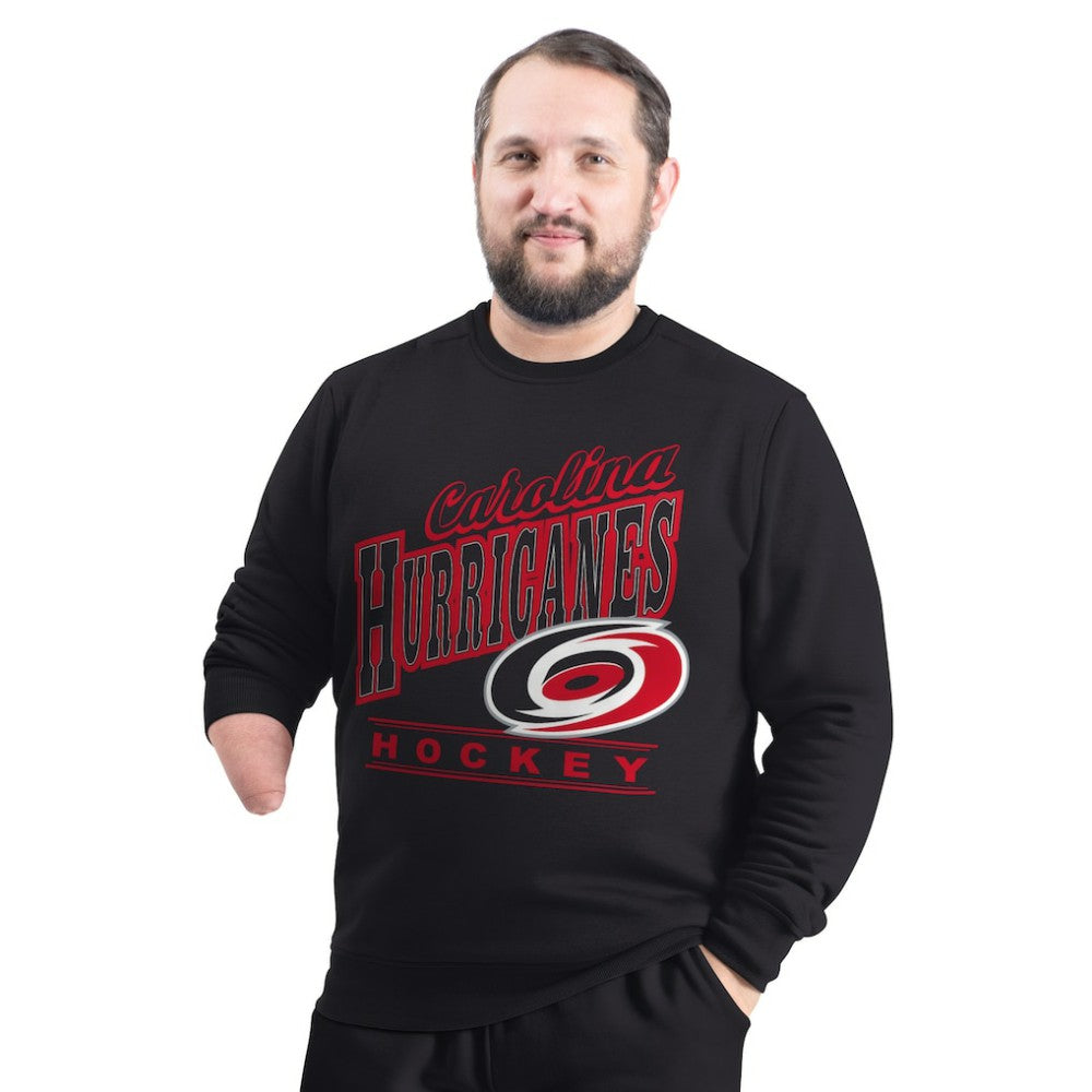 Carolina Hurricanes G-III Sports by Carl Banks Adaptive Headliner Fleece Sweatshirt - Black - NHL 203480357