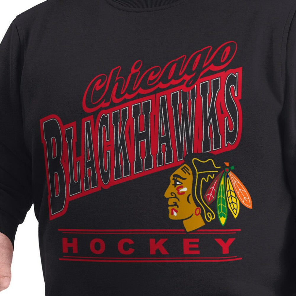 Chicago Blackhawks G-III Sports by Carl Banks Adaptive Headliner Fleece Sweatshirt - Black - NHL 203480358