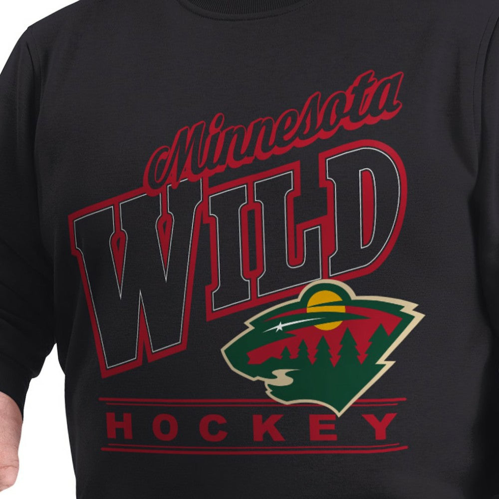 Minnesota Wild G-III Sports by Carl Banks Adaptive Headliner Fleece Sweatshirt - Black - NHL 203480362