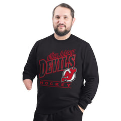 New Jersey Devils G-III Sports by Carl Banks Adaptive Headliner Fleece Sweatshirt - Black - NHL 203480363
