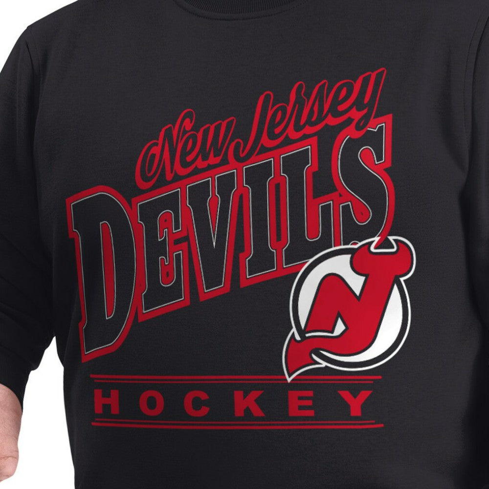 New Jersey Devils G-III Sports by Carl Banks Adaptive Headliner Fleece Sweatshirt - Black - NHL 203480363