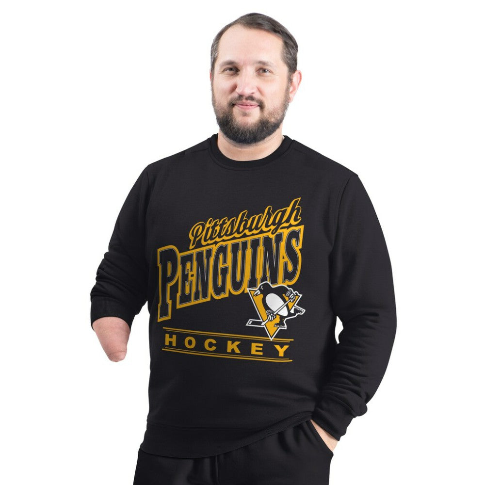 Pittsburgh Penguins G-III Sports by Carl Banks Adaptive Headliner Fleece Sweatshirt - Black - NHL 203480366