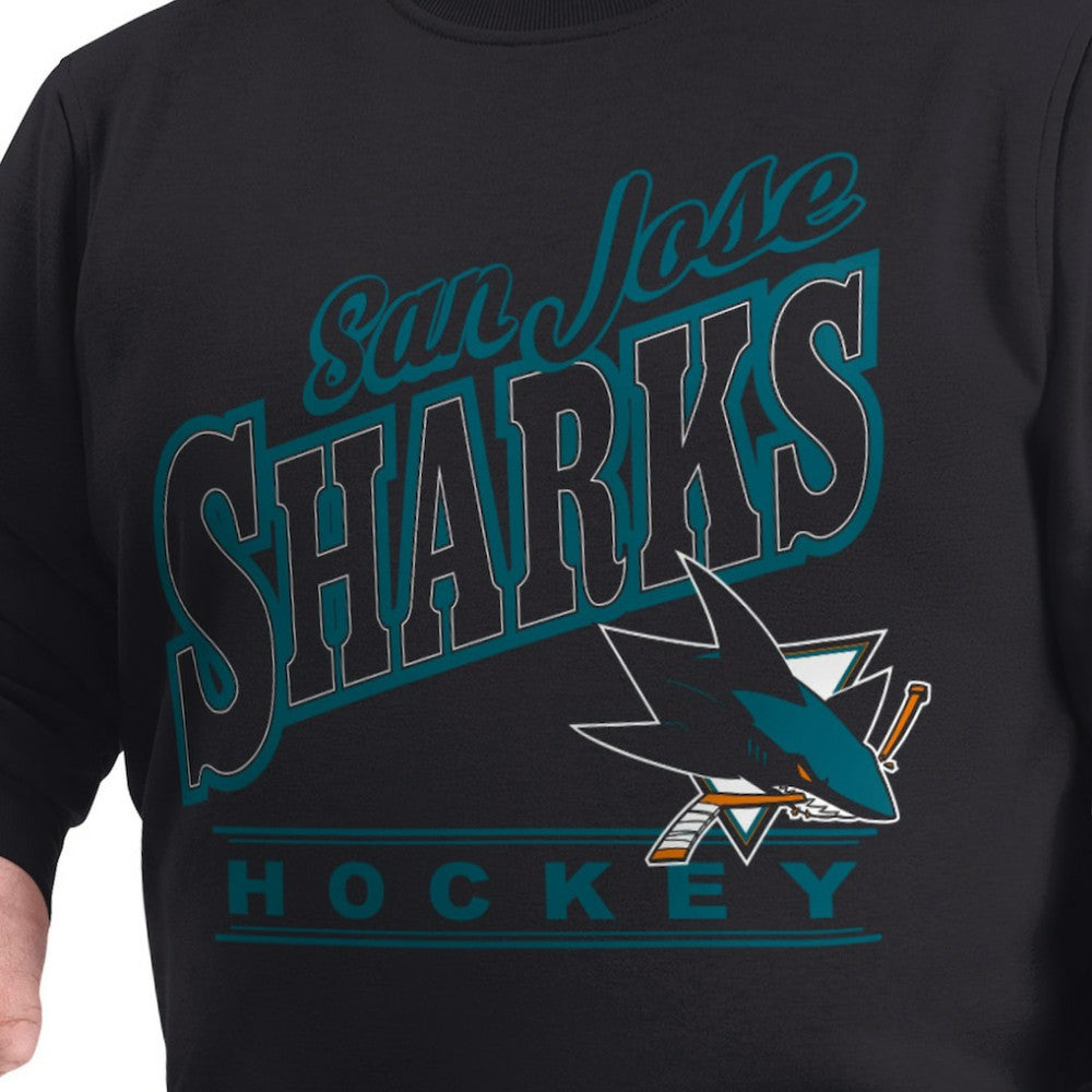 San Jose Sharks G-III Sports by Carl Banks Adaptive Headliner Fleece Sweatshirt - Black - NHL 203480367