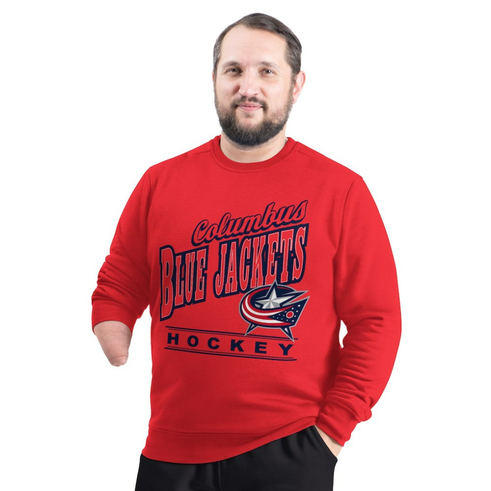 Columbus Blue Jackets G-III Sports by Carl Banks Adaptive Headliner Fleece Sweatshirt - Red - NHL 203480371