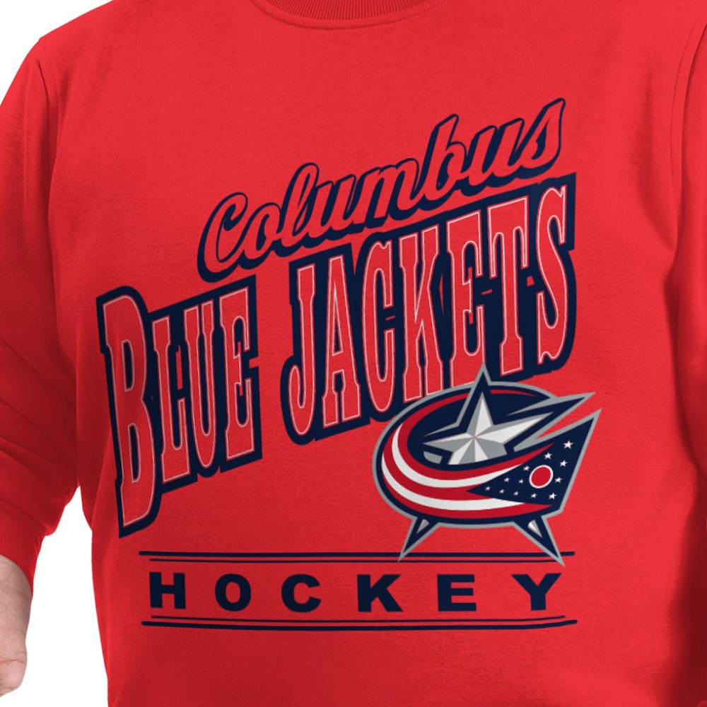 Columbus Blue Jackets G-III Sports by Carl Banks Adaptive Headliner Fleece Sweatshirt - Red - NHL 203480371