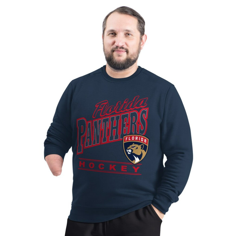 Florida Panthers G-III Sports by Carl Banks Adaptive Headliner Fleece Sweatshirt - Navy - NHL 203480372