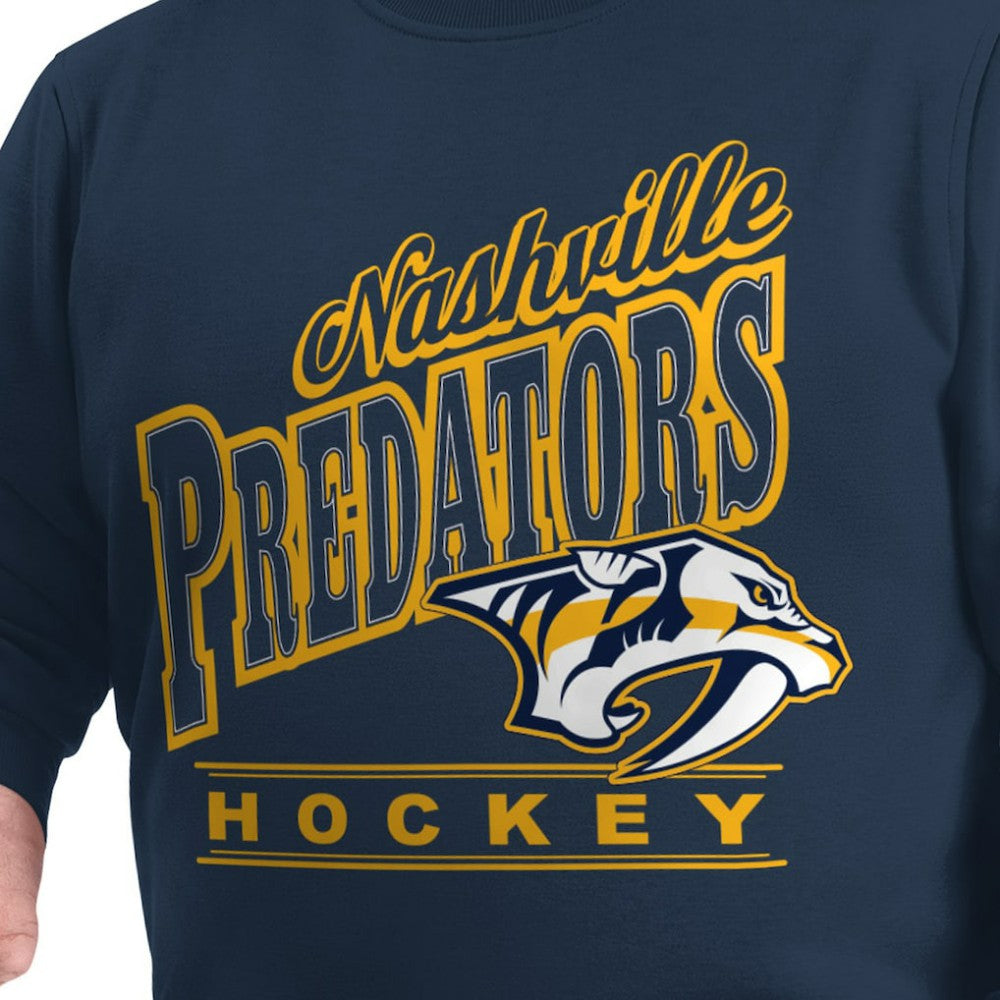 Nashville Predators G-III Sports by Carl Banks Adaptive Headliner Fleece Sweatshirt - Navy - NHL 203480373