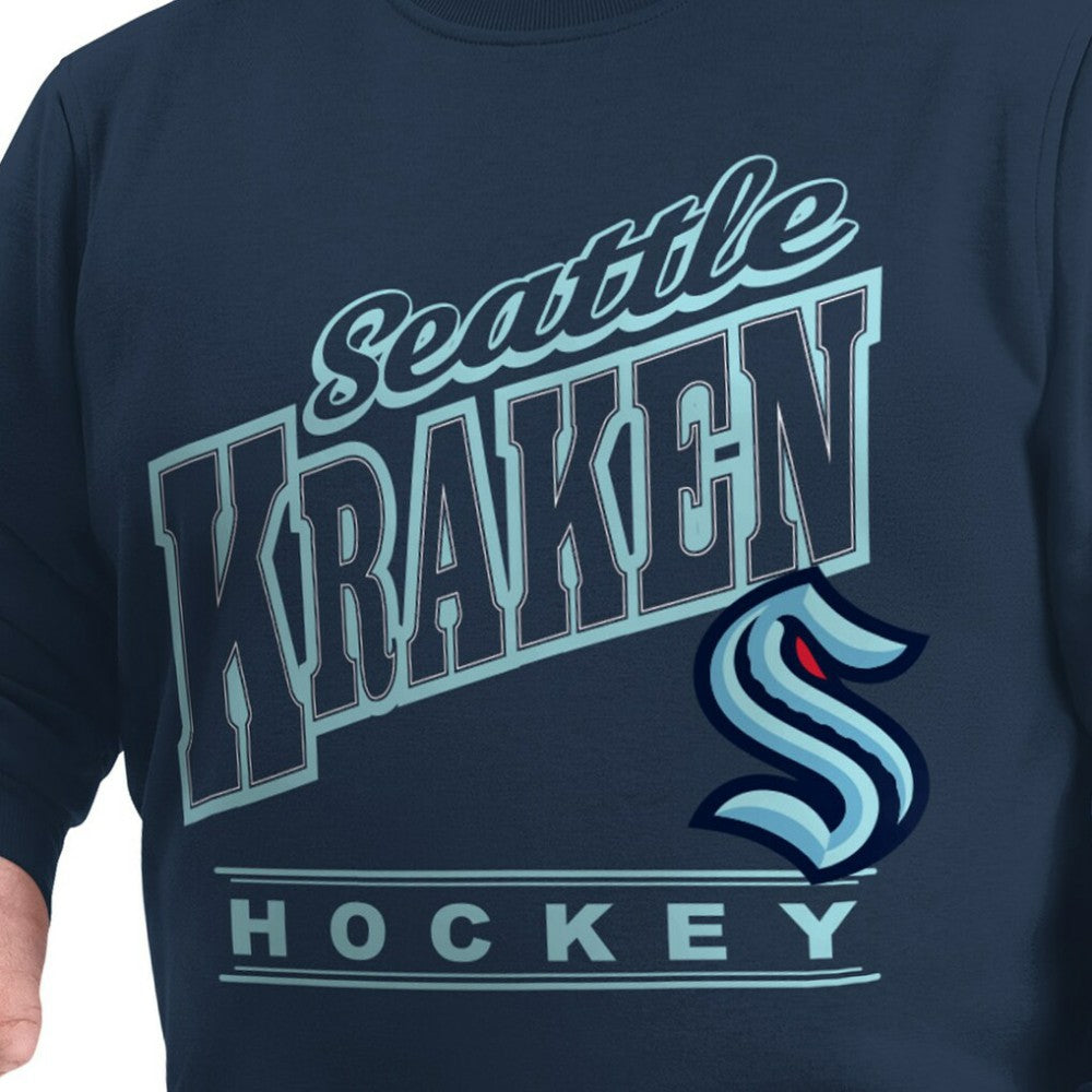 Seattle Kraken G-III Sports by Carl Banks Adaptive Headliner Fleece Sweatshirt - Deep Sea Blue - NHL 203480374