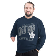 Toronto Maple Leafs G-III Sports by Carl Banks Adaptive Headliner Fleece Sweatshirt - Navy - NHL 203480376