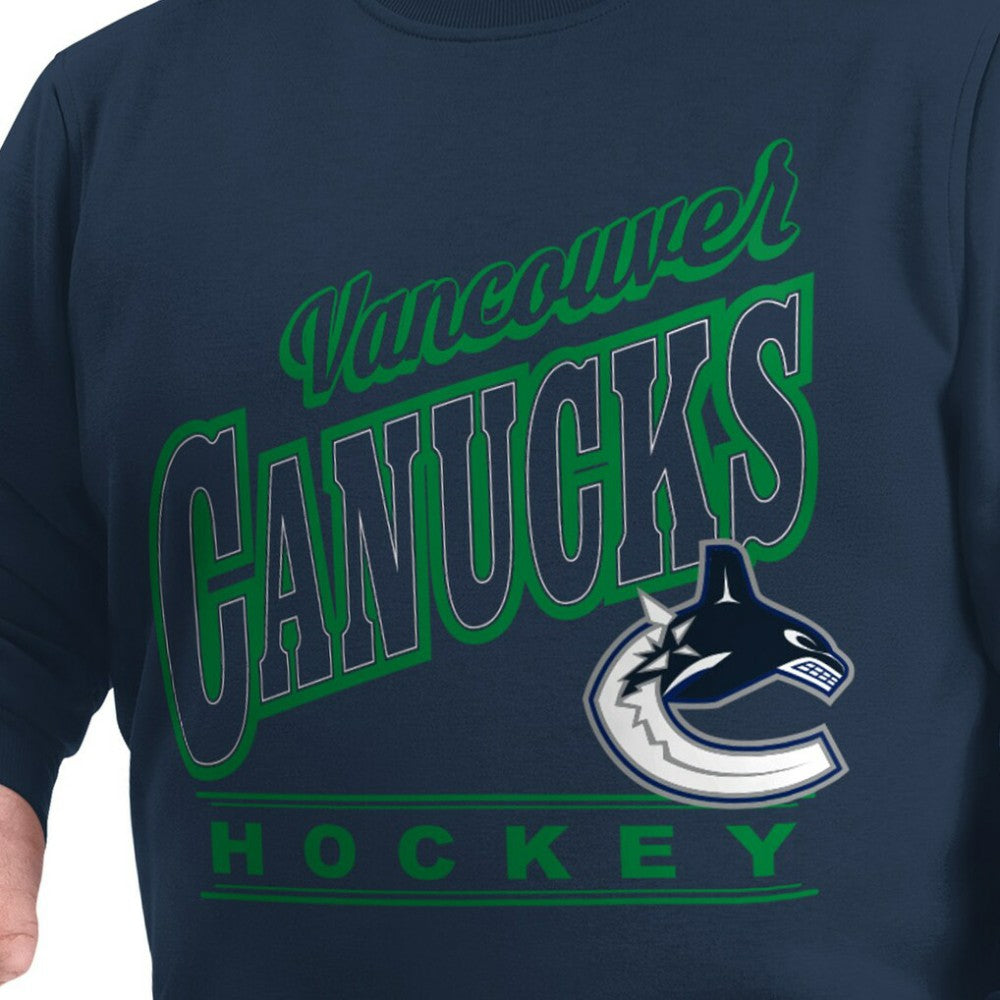 Vancouver Canucks G-III Sports by Carl Banks Adaptive Headliner Fleece Sweatshirt - Navy - NHL 203480377