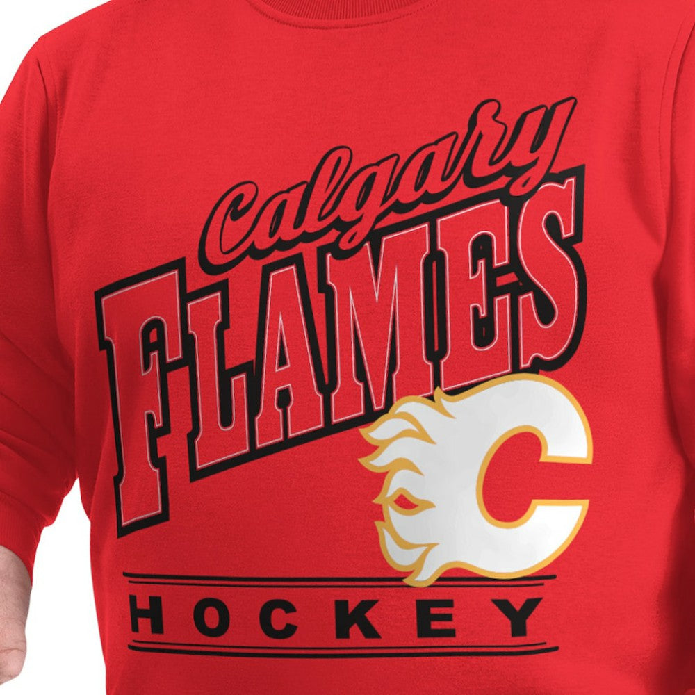 Calgary Flames G-III Sports by Carl Banks Adaptive Headliner Fleece Sweatshirt - Red - NHL 203480379