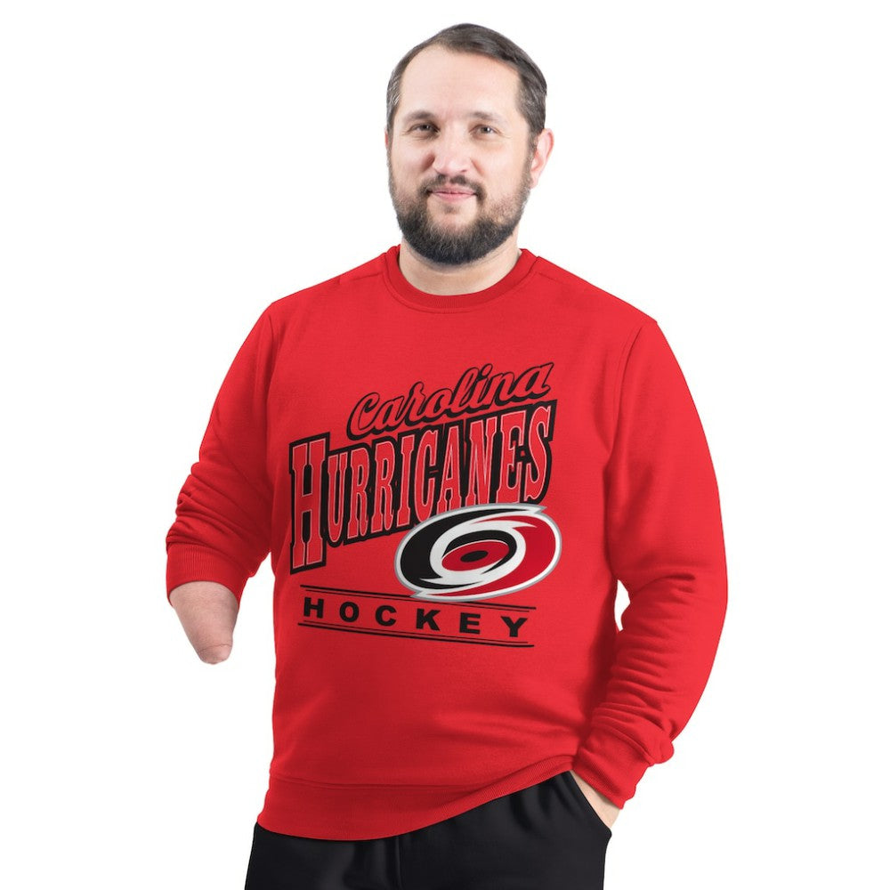 Carolina Hurricanes G-III Sports by Carl Banks Adaptive Headliner Fleece Sweatshirt - Red - NHL 203480380