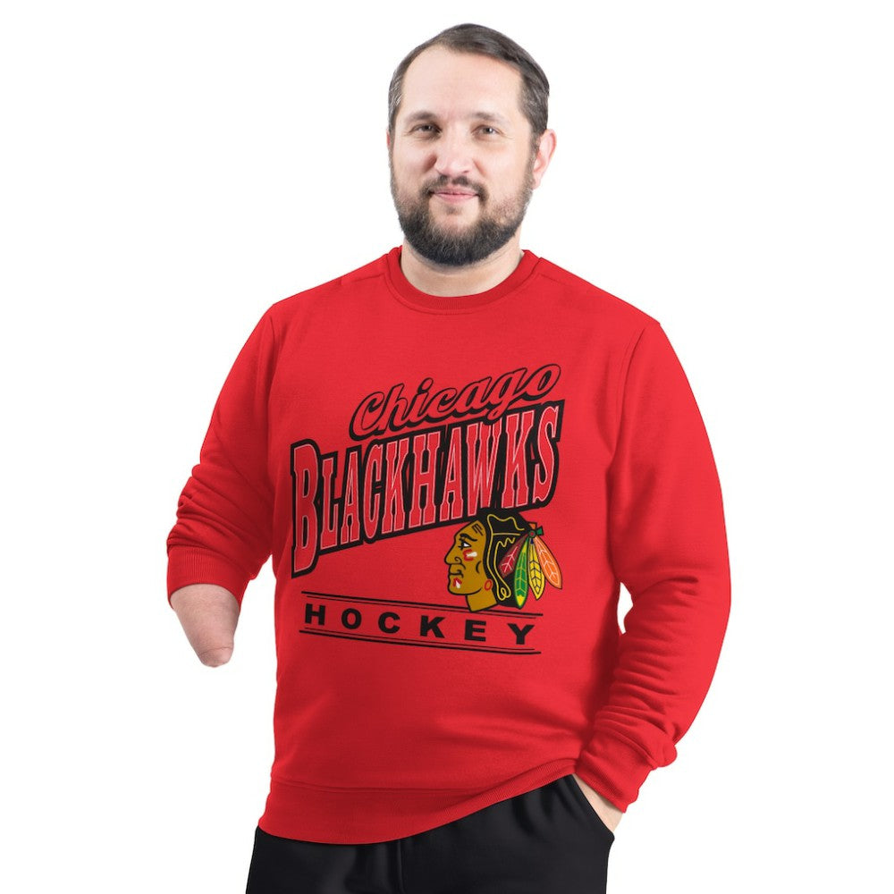 Chicago Blackhawks G-III Sports by Carl Banks Adaptive Headliner Fleece Sweatshirt - Red - NHL 203480381