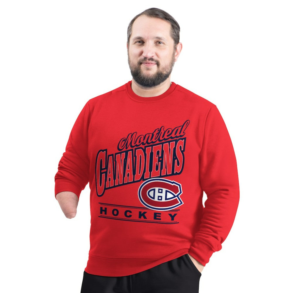 Montreal Canadiens G-III Sports by Carl Banks Adaptive Headliner Fleece Sweatshirt - Red - NHL 203480385