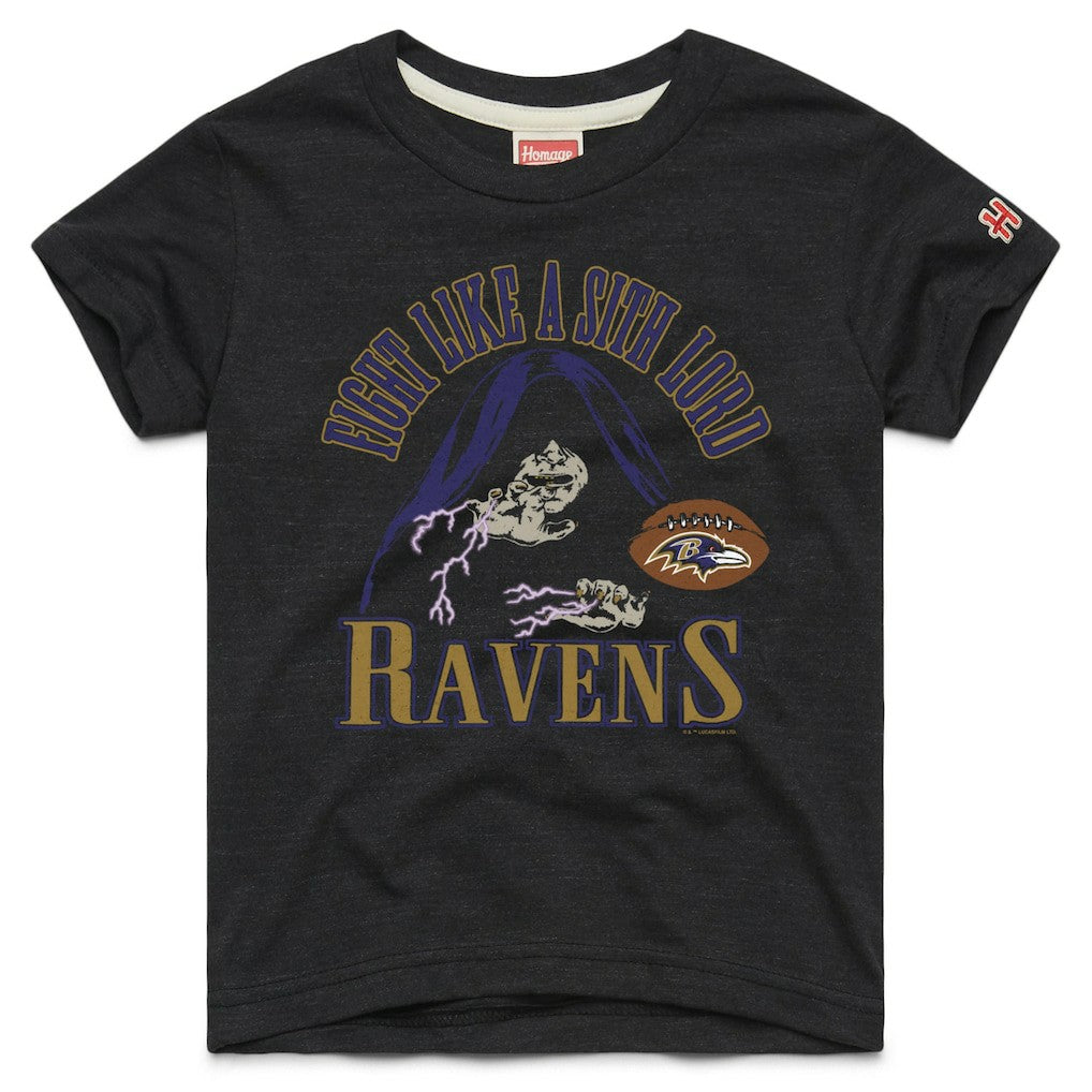 Baltimore Ravens Homage Youth Star Wars x NFL Tri-Blend T-Shirt Black
