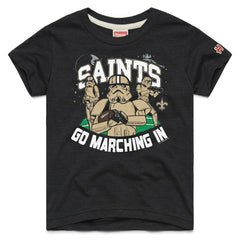 New Orleans Saints Homage Youth Star Wars x NFL Tri-Blend T-Shirt Black