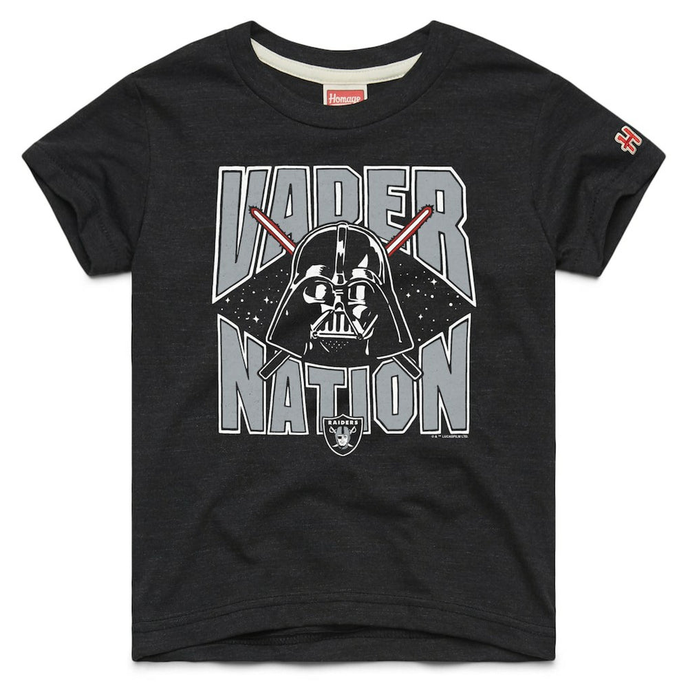 Las Vegas Raiders Homage Youth Star Wars x NFL Tri-Blend T-Shirt Black