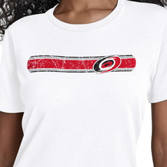 Carolina Hurricanes Starter Women's Team Stripe T-Shirt - White - NHL 203480836