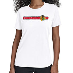 Chicago Blackhawks Starter Women's Team Stripe T-Shirt - White - NHL 203480837