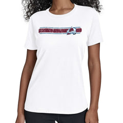 Colorado Avalanche Starter Women's Team Stripe T-Shirt - White - NHL 203480838