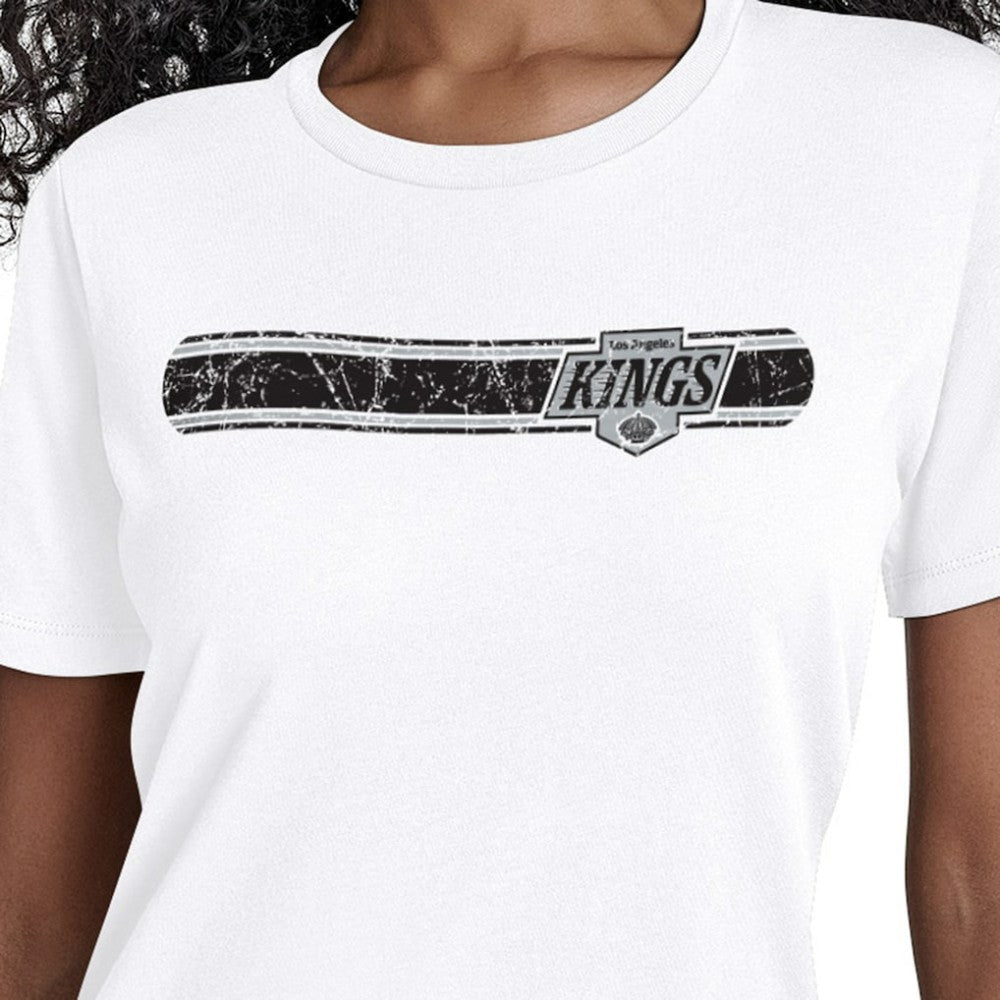 Los Angeles Kings Starter Women's Team Stripe T-Shirt - White - NHL 203480844