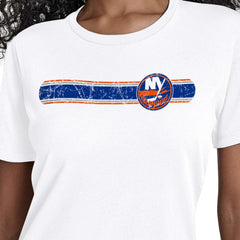 New York Islanders Starter Women's Team Stripe T-Shirt - White - NHL 203480849