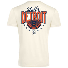 Detroit Tigers Sportiqe Unisex Hello Detroit Duke Oversized T-Shirt - Cream - MLB on Sale