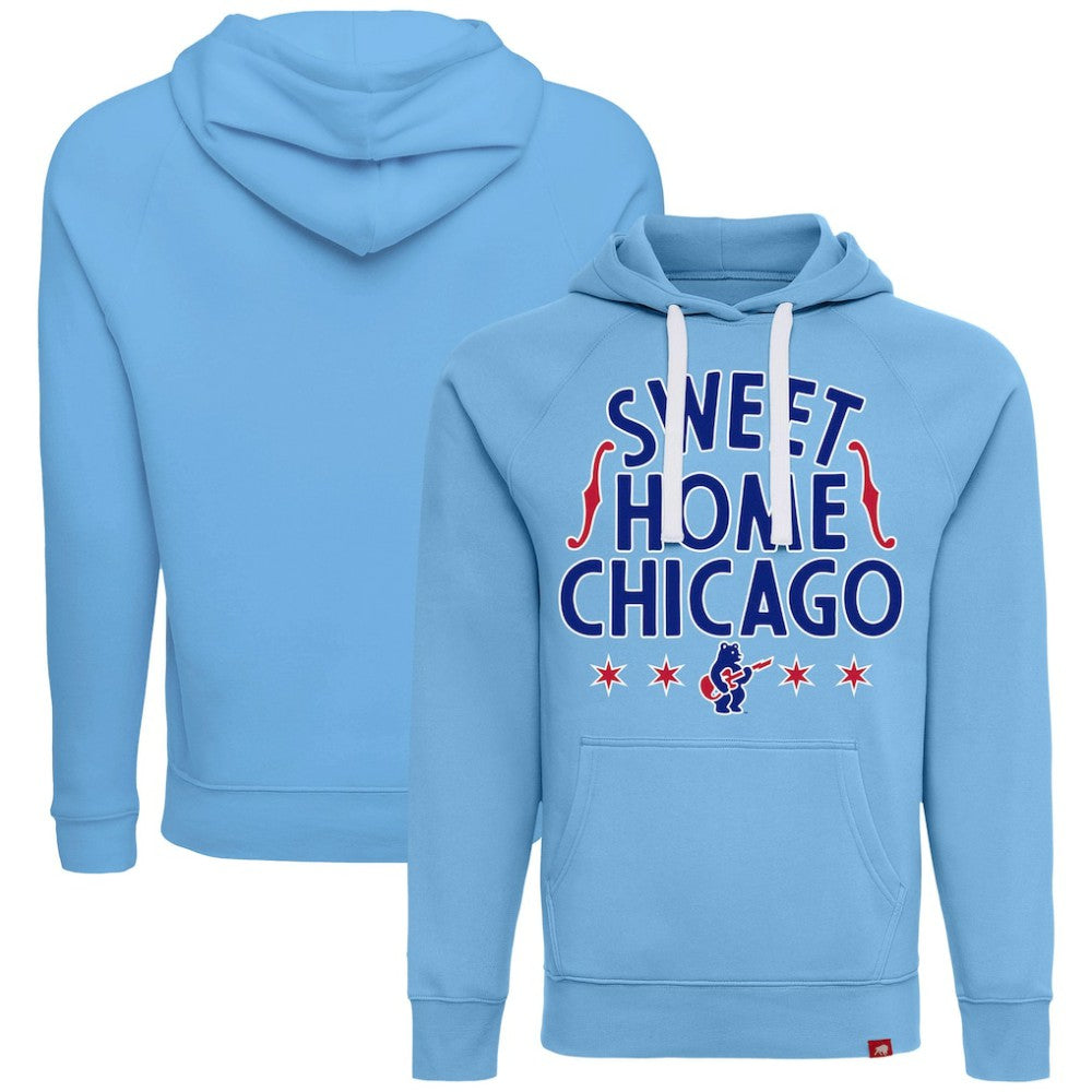 Chicago Cubs Sportiqe Unisex Sweet Home Chicago Olsen Tri-Blend Fleece Hoodie - Light Blue - MLB Sale