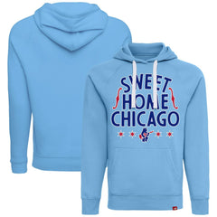 Chicago Cubs Sportiqe Unisex Sweet Home Chicago Olsen Tri-Blend Fleece Hoodie - Light Blue - MLB Sale