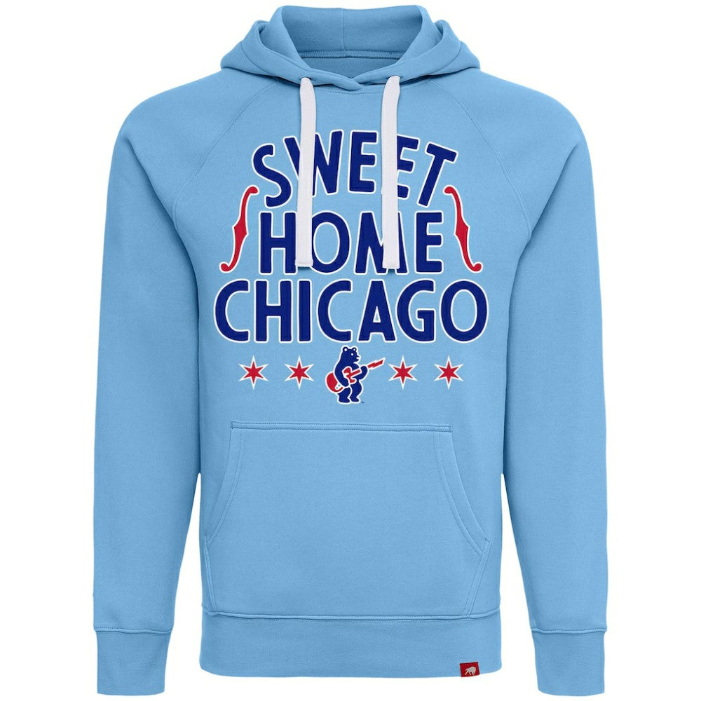 Chicago Cubs Sportiqe Unisex Sweet Home Chicago Olsen Tri-Blend Fleece Hoodie - Light Blue - MLB Sale