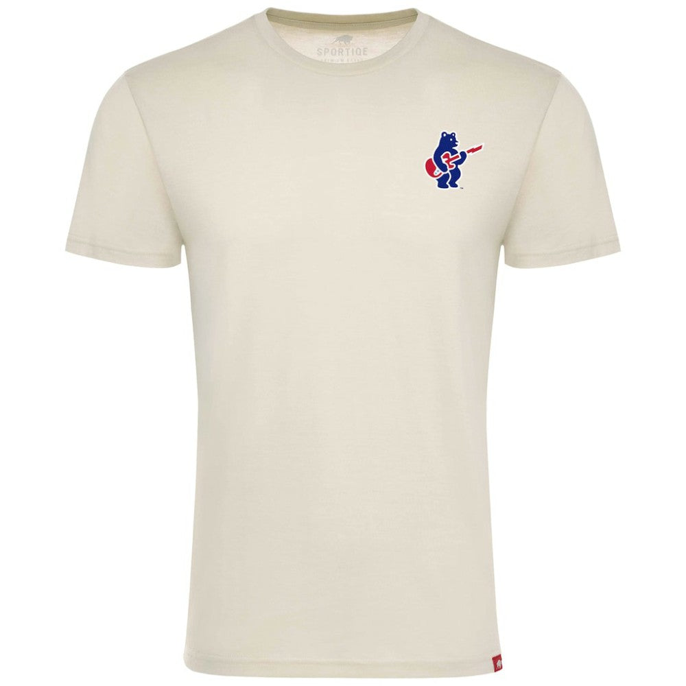 Chicago Cubs Sportiqe Unisex Sweet Home Chicago Comfy Tri-Blend Jersey T-Shirt - Cream - MLB Lifestyle