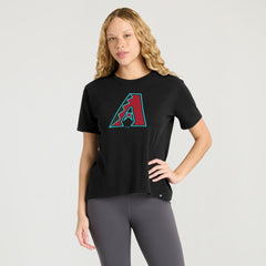 Arizona Diamondbacks Women's Scoop Neck T-Shirt - Black - MLB Sale