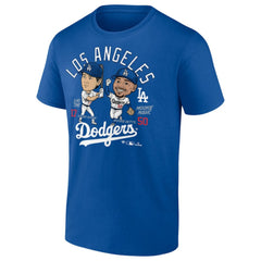 Mookie Betts & Shohei Ohtani Los Angeles Dodgers Player Duo T-Shirt - Royal - MLB Lifestyle