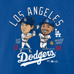 Mookie Betts & Shohei Ohtani Los Angeles Dodgers Player Duo T-Shirt - Royal - MLB Lifestyle