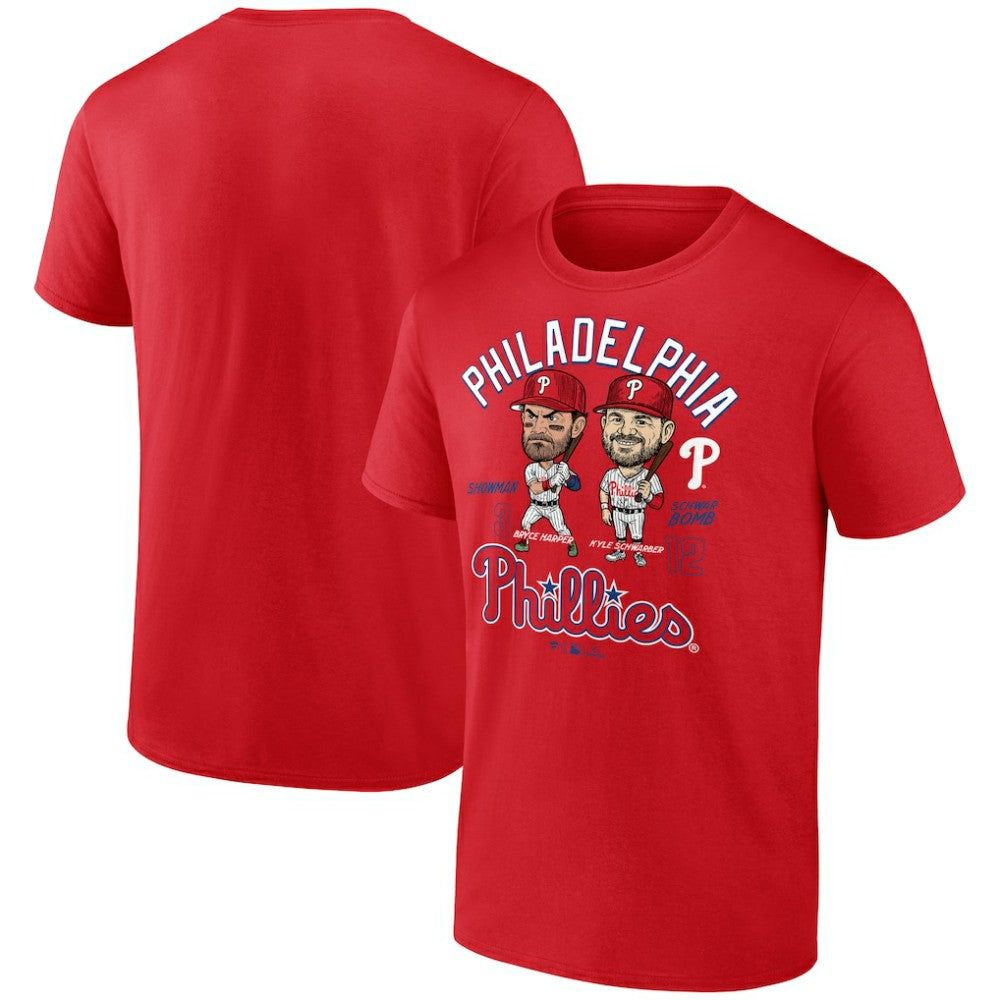 Bryce Harper & Kyle Schwarber Philadelphia Phillies Player Duo T-Shirt - Red - MLB Online